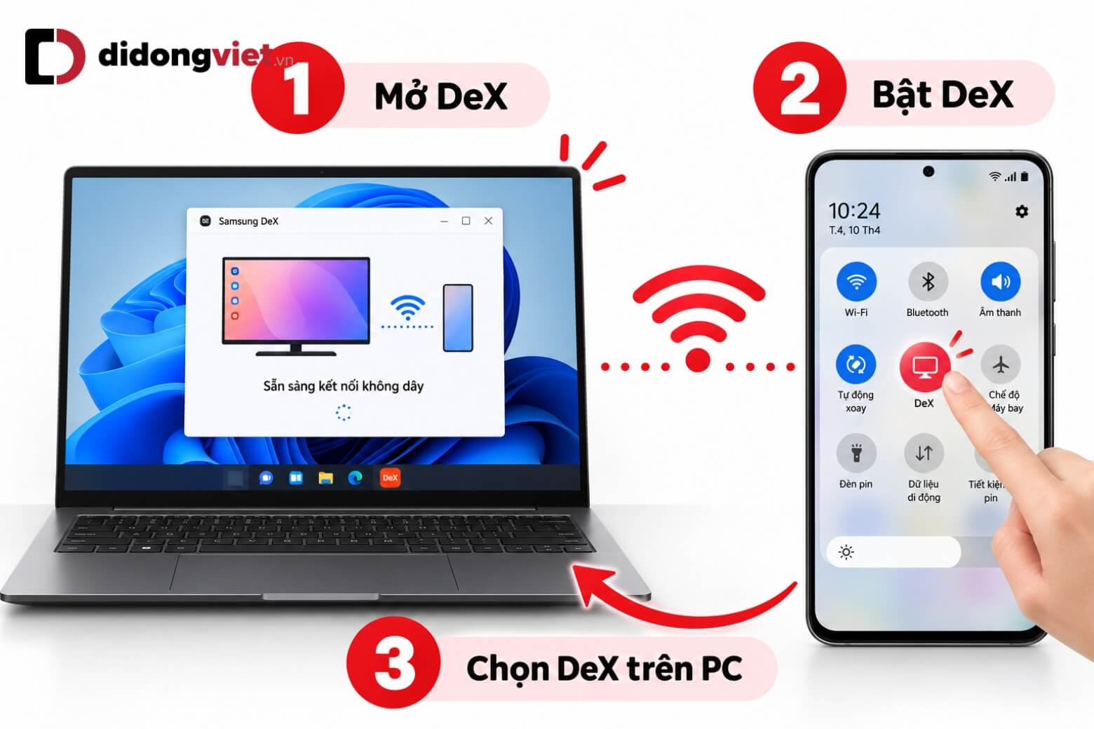 Samsung Dex PC là gì? Cách kết nối và sử dụng trên máy tính 15 Chọn DeX trên PC để kết nối Samsung Dex PC