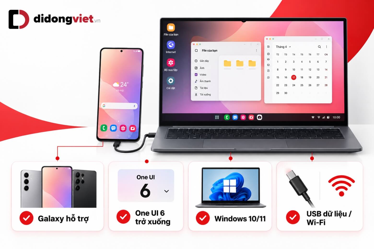 Samsung Dex PC là gì? Cách kết nối và sử dụng trên máy tính 12 Điều kiện thiết bị tương thích khi dùng Samsung Dex PC