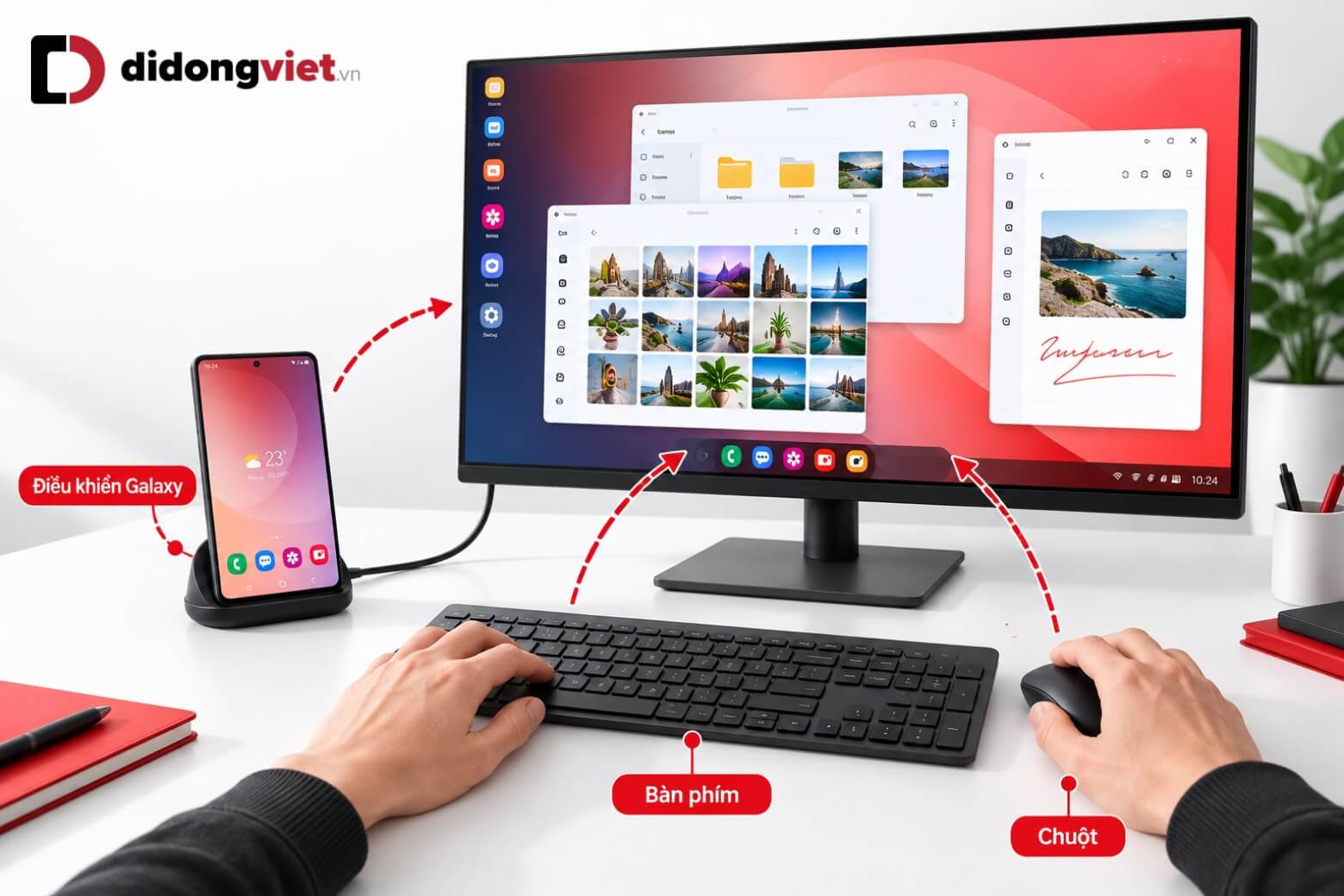 Samsung Dex PC là gì? Cách kết nối và sử dụng trên máy tính 19 Dùng chuột bàn phím điều khiển Galaxy trên Samsung Dex PC