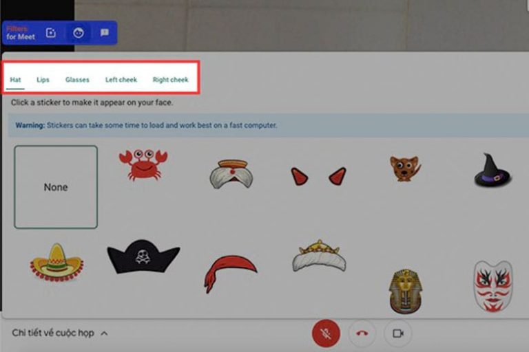 Cách dùng Filter Sticker For Google Meet cập nhật mới nhất