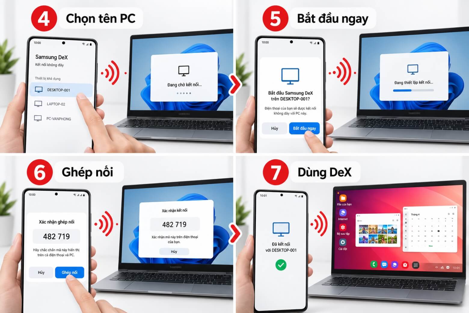 Samsung Dex PC là gì? Cách kết nối và sử dụng trên máy tính 16 Giao diện Samsung Dex PC qua kết nối không dây