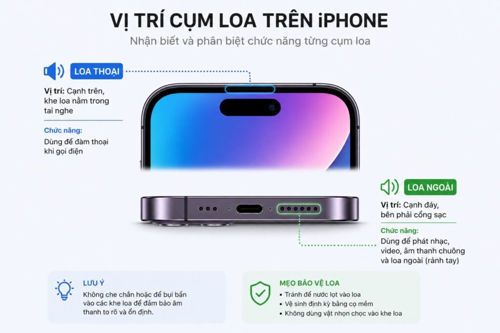Khắc phục loa iPhone bị nhỏ: Quy trình chẩn đoán và vệ sinh an toàn tại nhà 5 loa iphone bị nhỏ