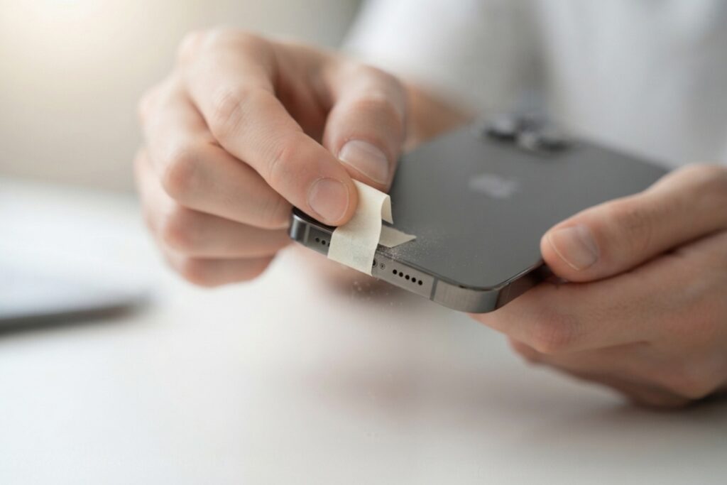 Khắc phục loa iPhone bị nhỏ: Quy trình chẩn đoán và vệ sinh an toàn tại nhà 14 iphone nghe nhac am luong nho fix loi quy trinh lam sach man loa buoc 3 didongviet