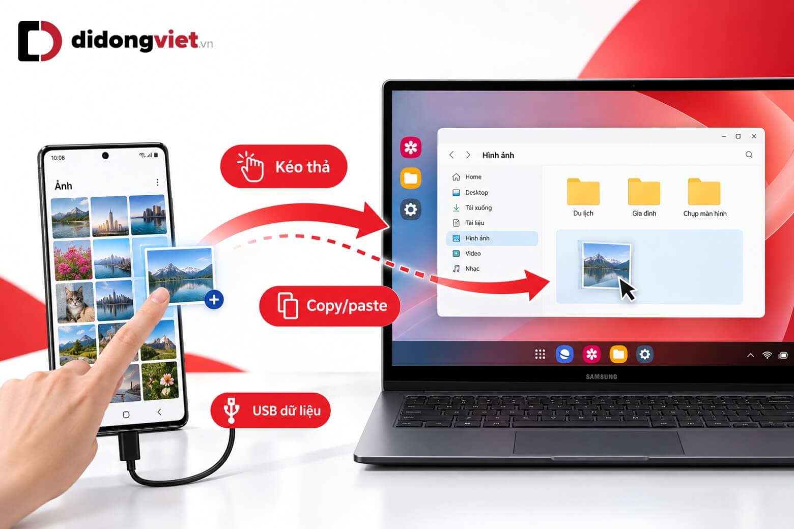 Samsung Dex PC là gì? Cách kết nối và sử dụng trên máy tính 18 Kéo thả file giữa điện thoại và Samsung Dex PC