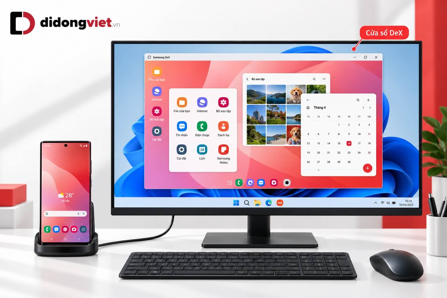 Samsung Dex PC là gì? Cách kết nối và sử dụng trên máy tính 11 Samsung Dex PC hiển thị trên màn hình máy tính Windows