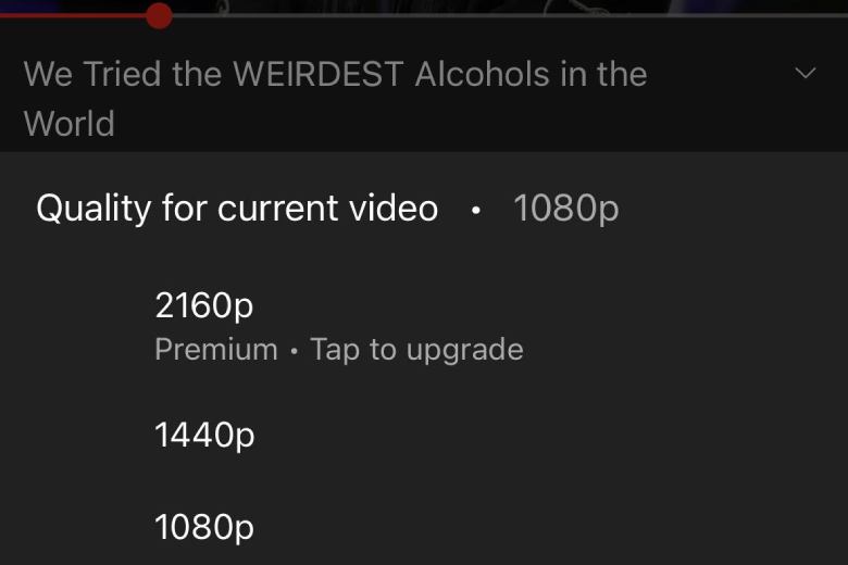 YouTube trả phí xem video 4k