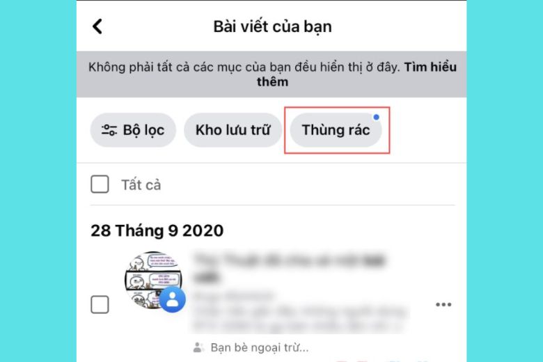 cách ẩn bài viết trên Facebook