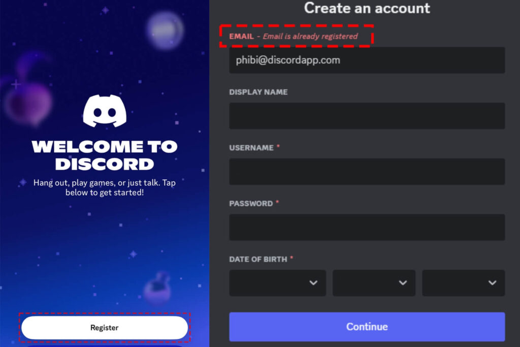 Đăng ký, xác minh email, rồi dùng link mời để vào server và chat/voice trên Discord.