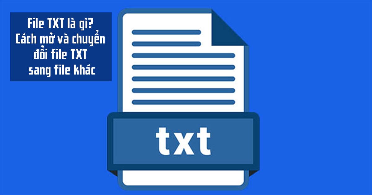 File TXT là gì? Cách chuyển đổi file TXT sang PDF, XLSX, DOC, CSV