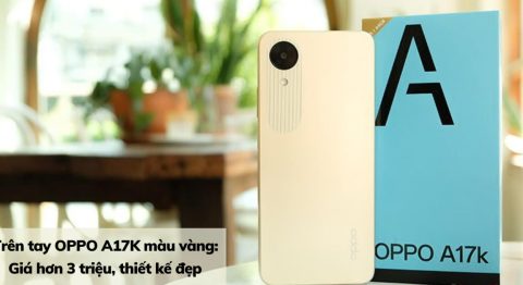 OPPO A17K màu vàng