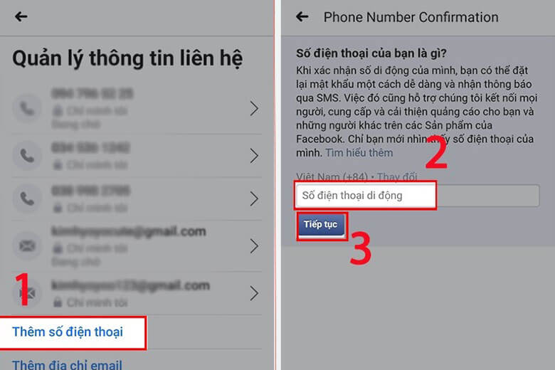 Cách đổi số điện thoại trên Facebook