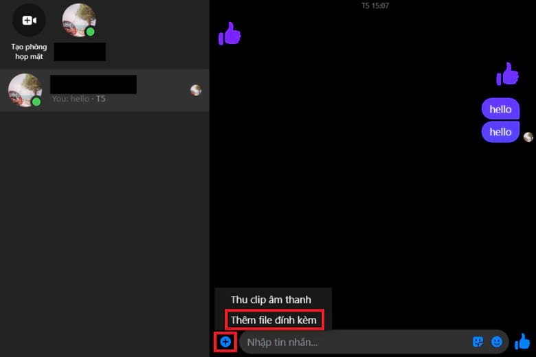 cách gửi file qua messenger