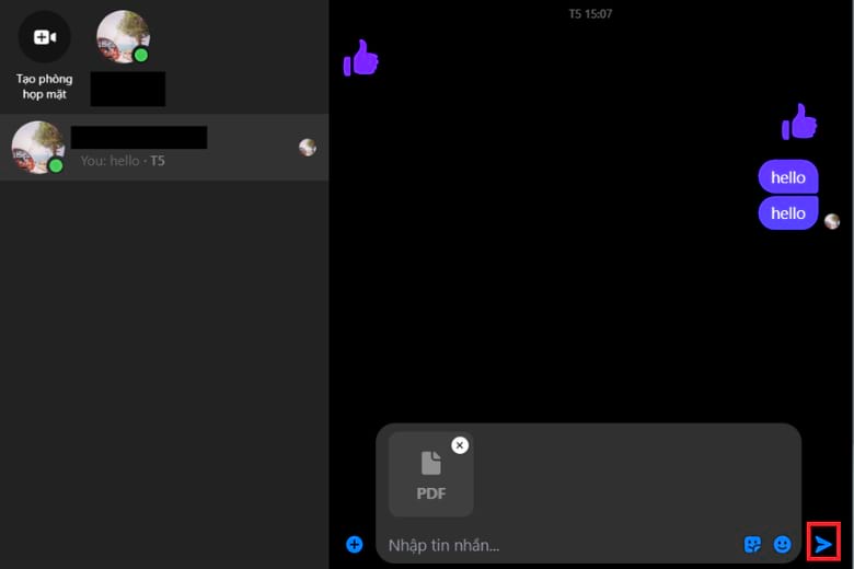 cách gửi file qua messenger