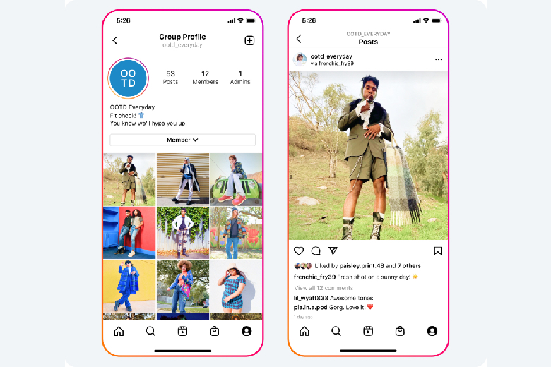 Instagram ra mắt tính năng Hồ Sơ Nhóm/Group Profiles kèm biểu tượng cảm xúc mới