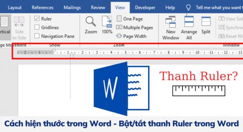 hiện thước trong Word