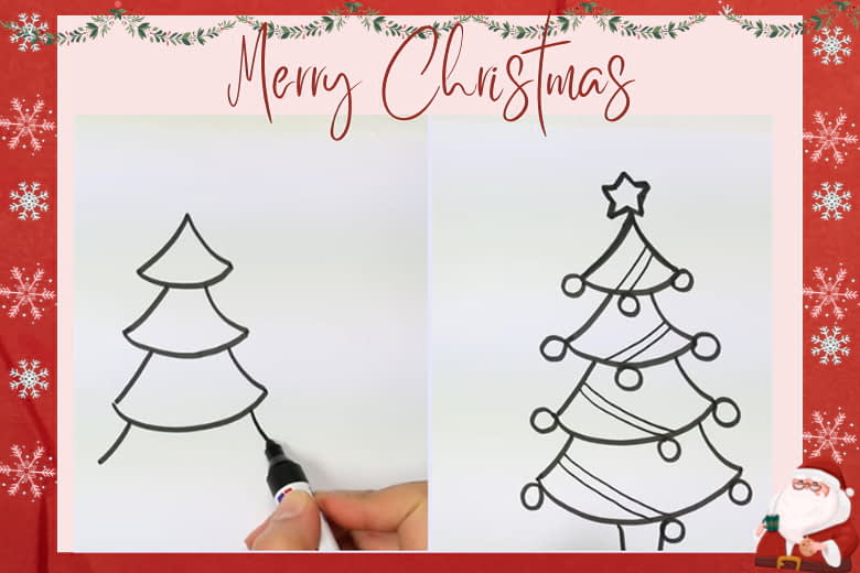 Cách vẽ tranh Giáng sinh Noel đơn giản mà đẹp