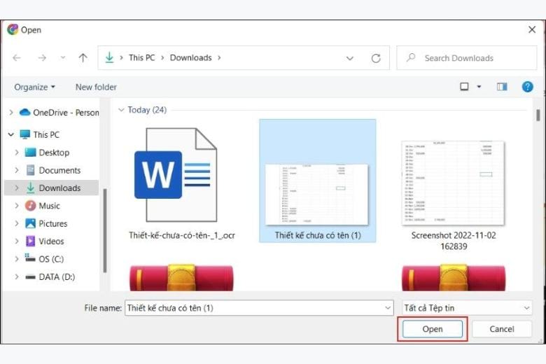 chuyển ảnh sang Excel