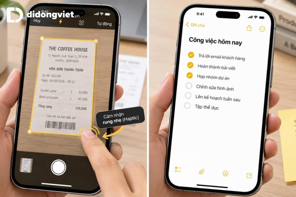 Cách tận dụng tối đa Ghi chú iPhone: Từ quản lý công việc đến tích hợp Apple Intelligence 5 ghi chú iPhone - quét tài liệu