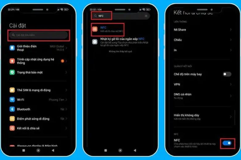 NFC là gì? Bật NFC trên Realme qua Cài đặt > Bluetooth và thiết bị > NFC > Bật công tắc.