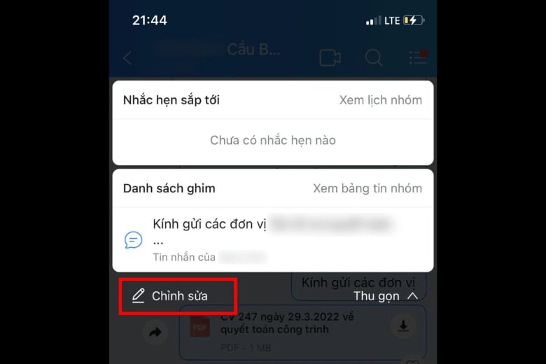 cách ghim tin nhắn trên Zalo