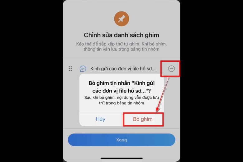 cách ghim tin nhắn trên Zalo