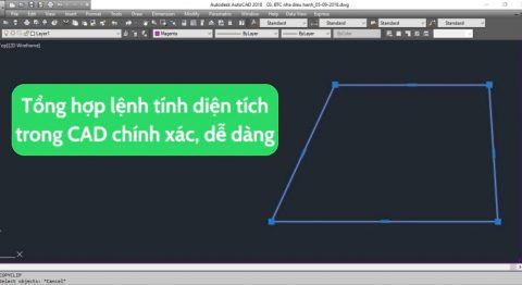 lệnh tính diện tích trong CAD
