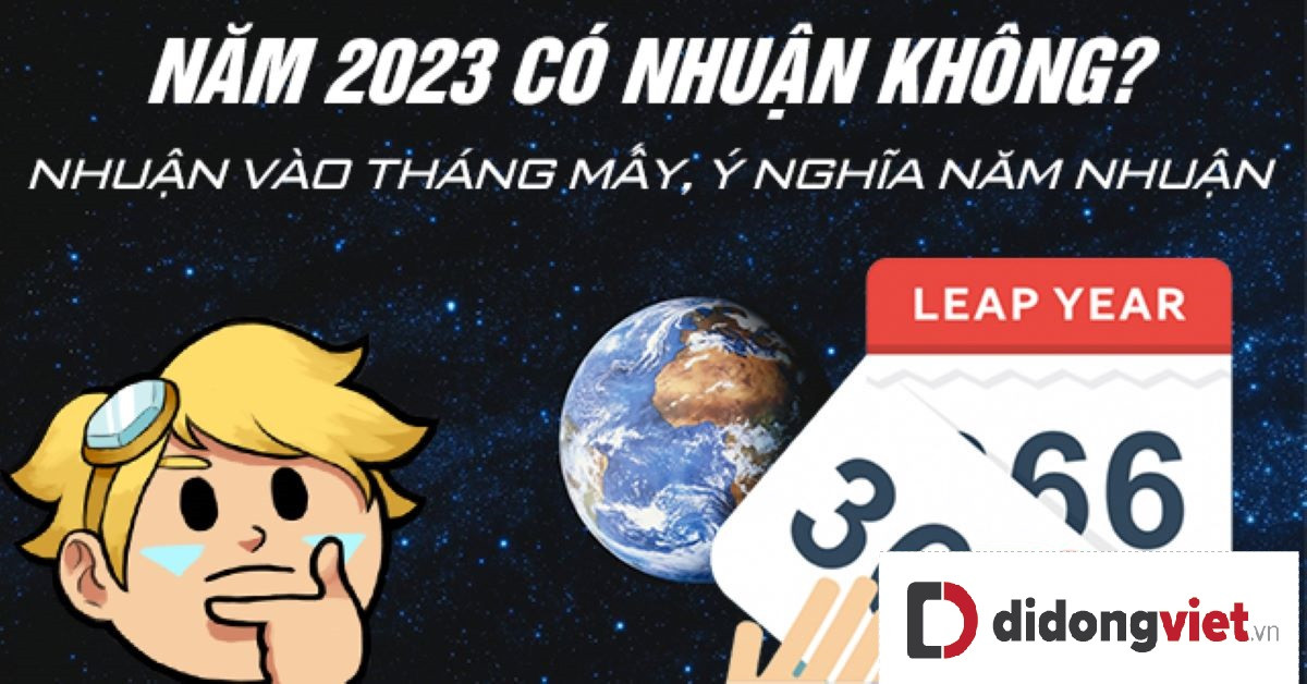 Nếu năm 2023 là năm nhuận âm lịch, thì số năm 2023 chia cho bao nhiêu dư bao nhiêu?
