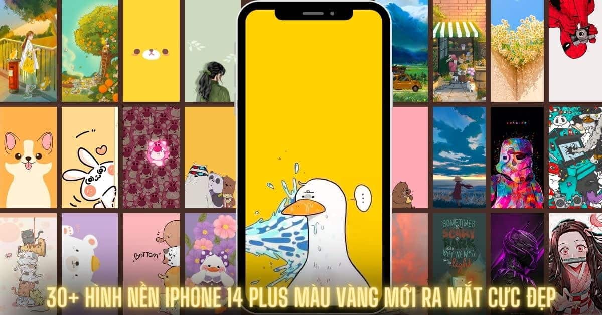 Tải về 30+ Hình nền iPhone 14 Plus màu vàng mới ra mắt siêu đẹp