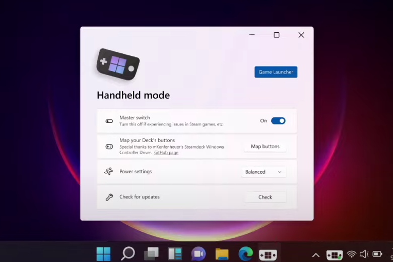 Windows 11 handheld mode