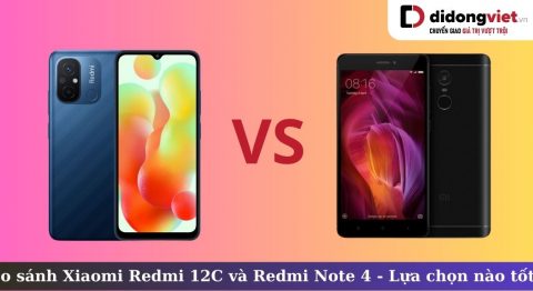so sánh Xiaomi Redmi 12C và Redmi Note 4