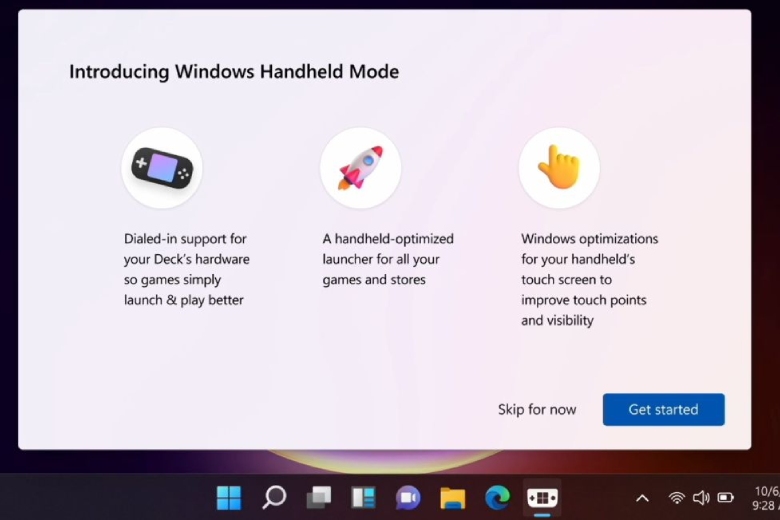 Windows 11 handheld mode