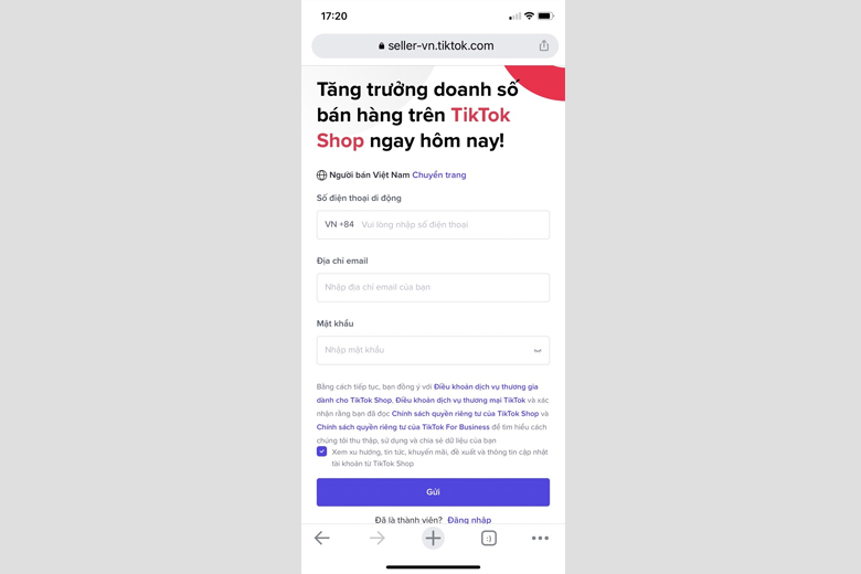 Cách tạo TikTok Shop