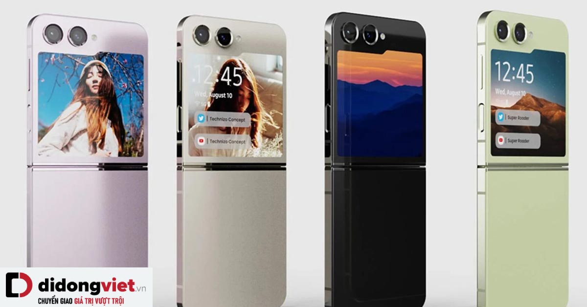 Galaxy Z Flip5 lộ ảnh dựng nhiều màu sắc trẻ trung