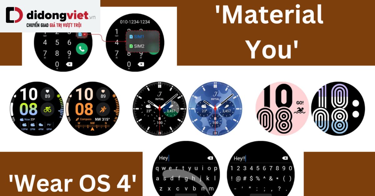 Wear OS 4 sẽ được trang bị giao diện Material You nhiều màu sắc hơn
