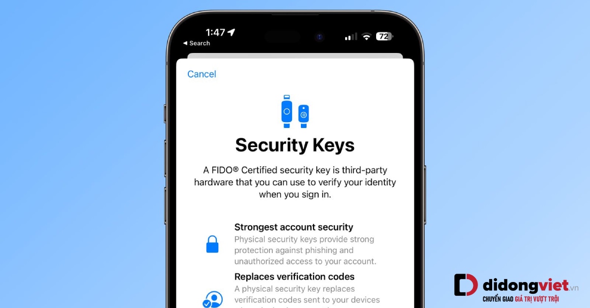 Cách bảo vệ an toàn cho khóa bảo mật Apple ID
