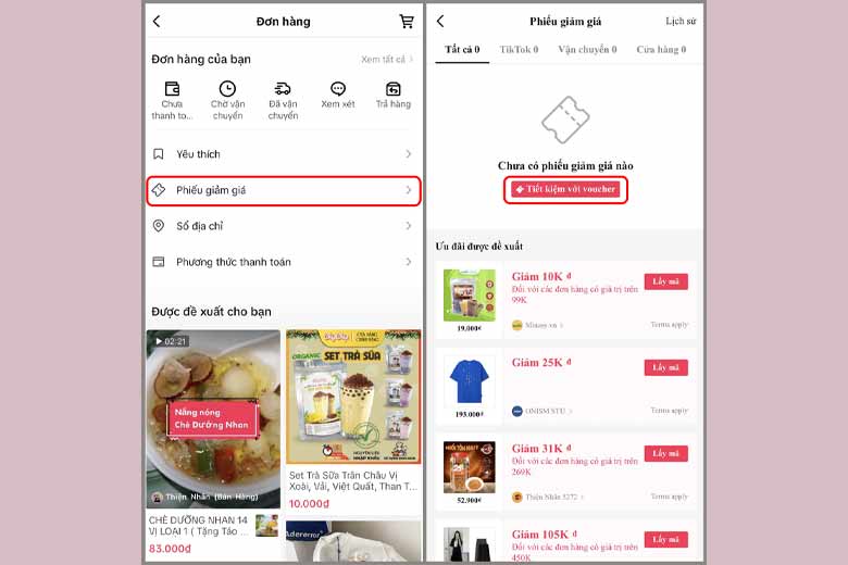 cách lấy mã giảm giá TikTok Shop