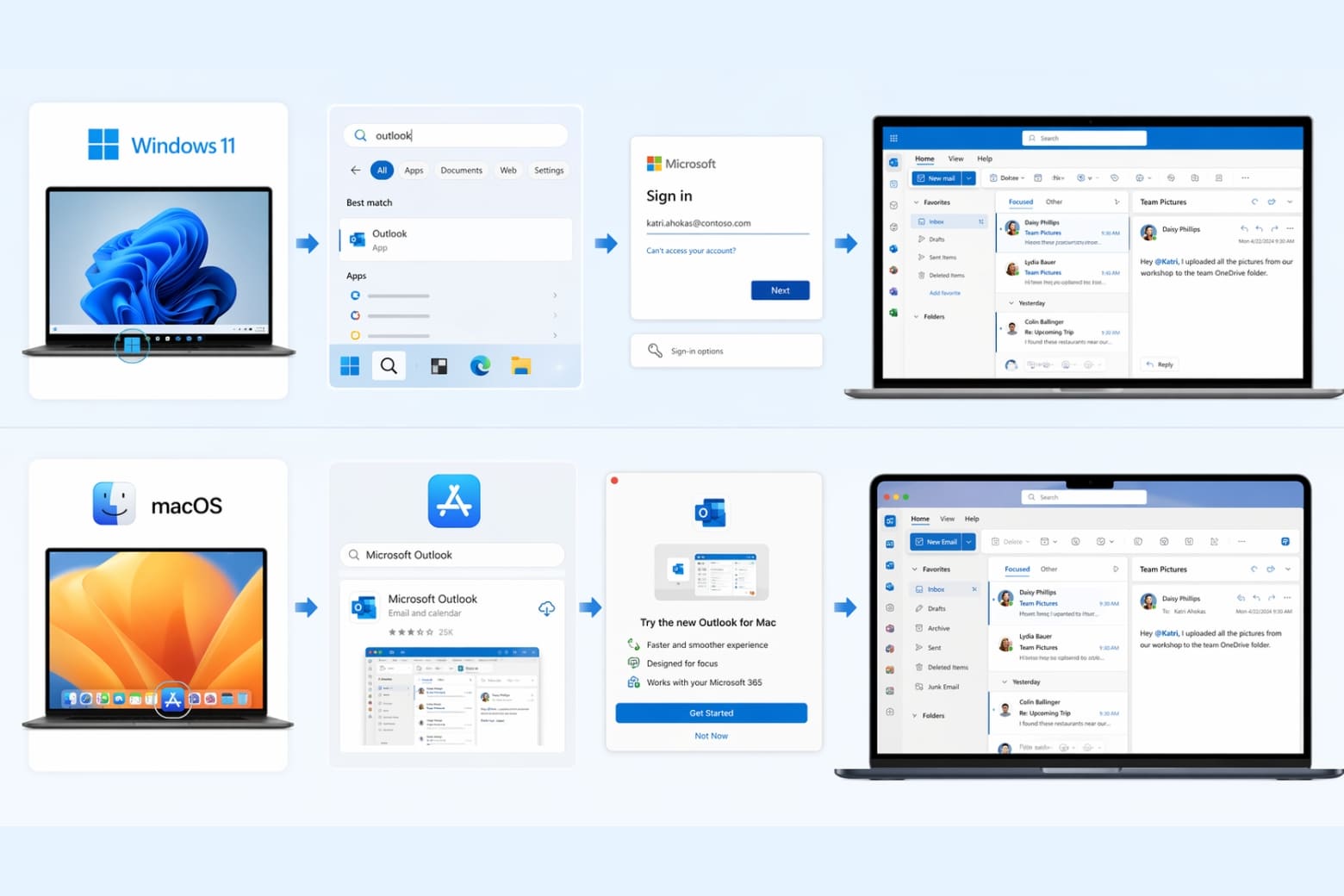 Microsoft Outlook là gì? Hướng dẫn thiết lập và đồng bộ email trên mọi thiết bị 9 Trên máy tính (Windows & macOS)