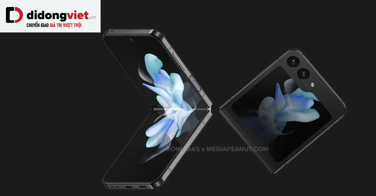 Lộ ảnh dựng Galaxy Z Flip5: Kiểu dáng độc lạ