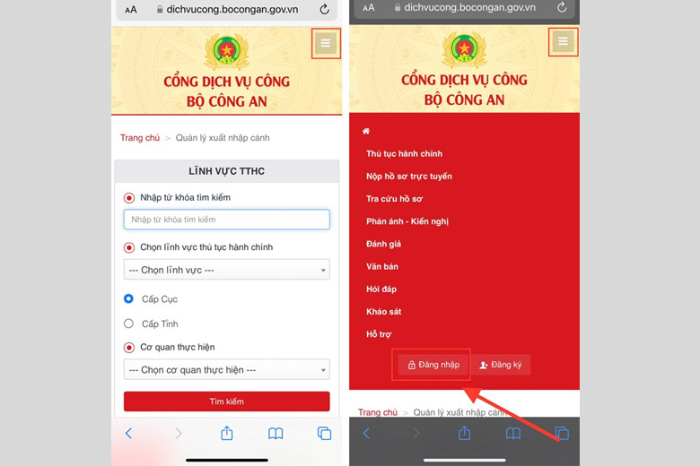 làm hộ chiếu online