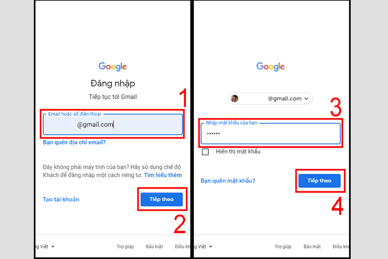 đăng nhập google mail