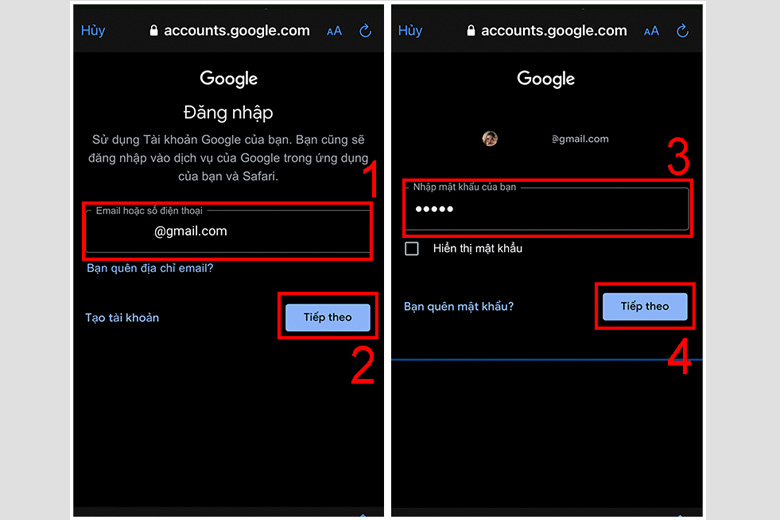 đăng nhập google mail