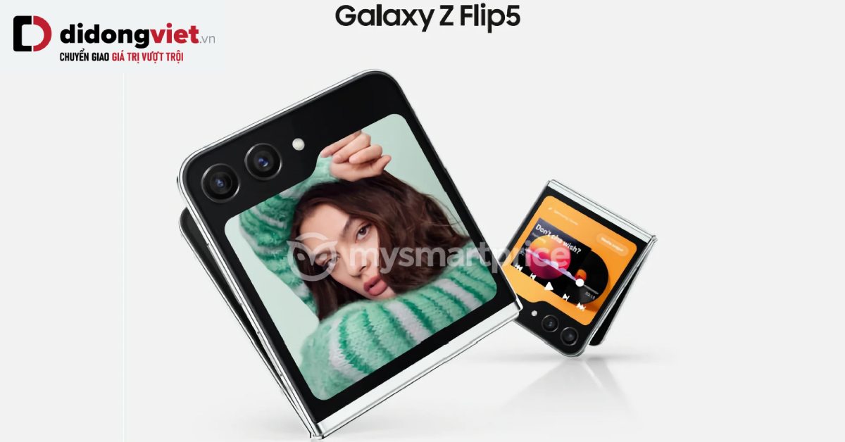 Galaxy Z Flip5 lộ diện ảnh chính thức – Màn hình ngoài “tràn viền” độc đáo