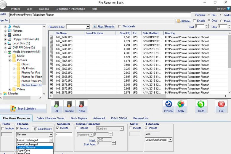 đổi tên file hàng loạt