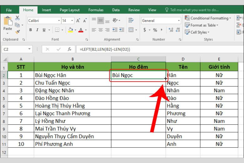 cách sắp xếp tên theo thứ tự abc trong excel