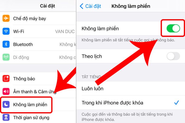 chế độ không làm phiền
