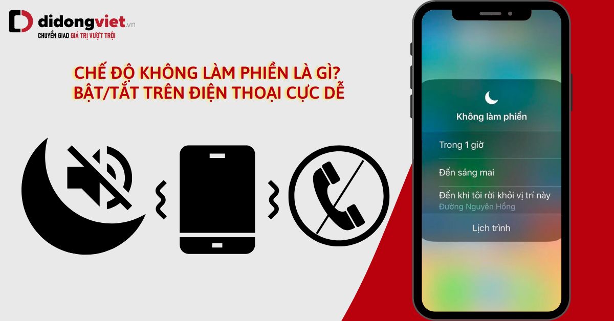 Hướng dẫn bật/tắt chế độ không làm phiền trên điện thoại cho người mới