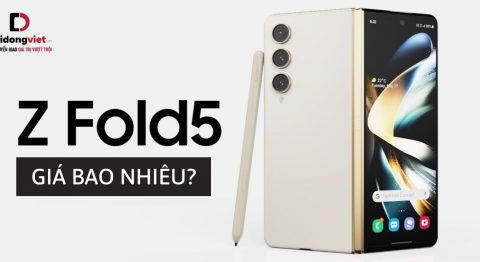 Điện thoại gập Samsung Galaxy Z Fold5 giá bao nhiêu? Bảng giá Z Fold5 mới nhất tại Di Động Việt kèm nhiều ưu đãi cực khủng