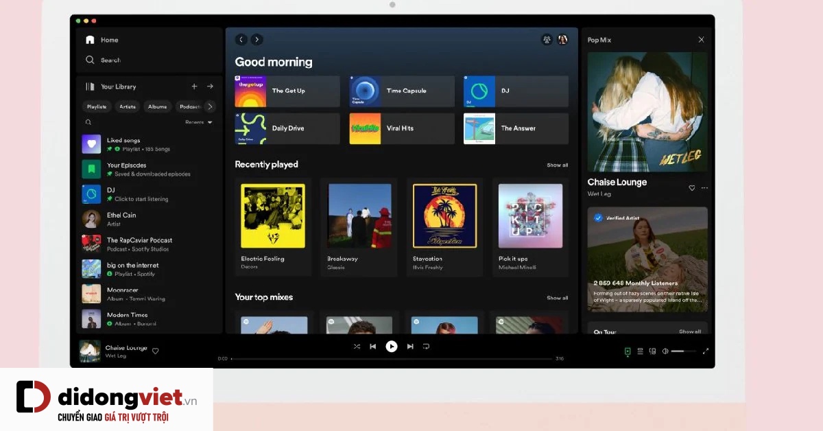 Spotify giới thiệu tính năng ‘Your Library’ mới trên desktop