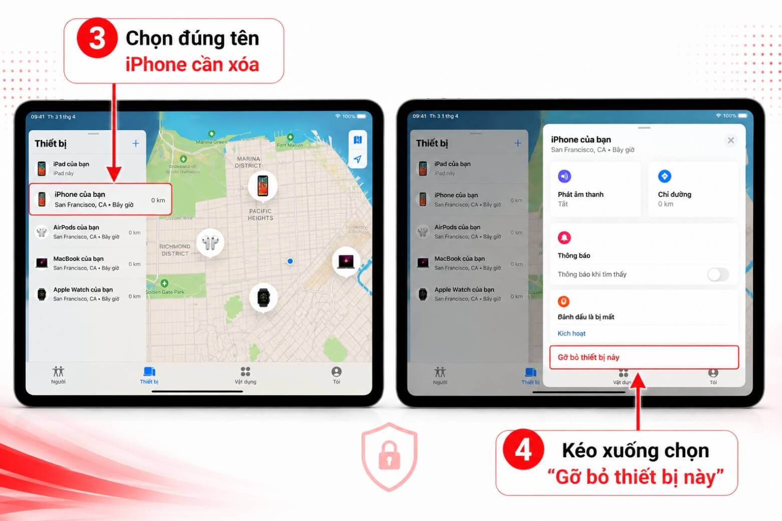 Cách tắt tìm, định vị iPhone trực tiếp và từ xa đơn giản, nhanh chóng 13 Tắt tìm iPhone gỡ bỏ thiết bị nhanh
