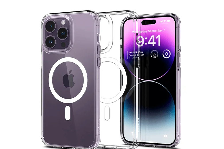 Ốp lưng iPhone 14 Pro Max Spigen Crystal Hybrid Magfit